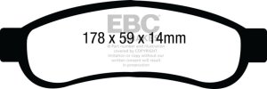 Ford F250 Brake Pads - Rear - EBC - Extra Duty - `08-`10 Ford F250 Brake Pads - Rear - EBC - Extra Duty - `08-`10