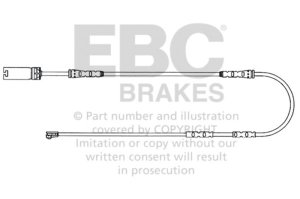 BMW 135i Brake Wear Lead Sensor Kit - Front - EBC - Vented, 5 Bolt Holes, 338mm Dia, 73mm Height, 26mm Thick, 79mm Center Hole Dia - `11-`12