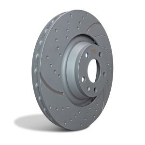 Volvo S90 Brake Rotors (2) - Rear - EBC - 3GD Series Sport Slotted - Black - `17-`27
