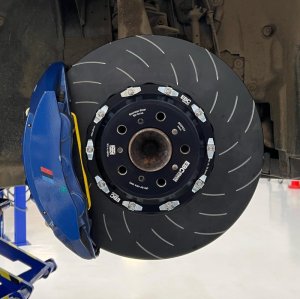 BMW M5 Brake Rotors (2) - Front - EBC - 2-Piece Floating SG Racing, Vented, 5-Bolt, 400 mm Diameter, 36/34 mm Thickness - `11-`19