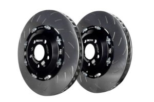 Ford Fiesta ST Brake Rotors (2) - Front - EBC - 2-Piece Floating, Swept Grooved Style - `12-`17 Ford Fiesta ST Brake Rotors (2) - Front - EBC - 2-Piece Floating, Swept Grooved Style - `12-`17