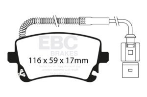 Audi A6 Quattro Brake Pad Set - Rear - EBC - Ultimax2 - `09-`11