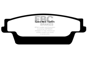 Cadillac CTS Brake Pads - Rear - EBC - Ultimax2 - `06-`07