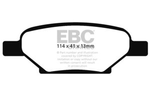 Chevrolet Cobalt Brake Pads - Rear - EBC - Ultimax2 - Black - `04-`06