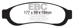 Ford F350 Brake Pads - Rear - EBC - Ultimax2 - `05-`07