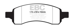 Chevrolet Traverse Brake Pads - Rear - EBC - Ultimax2 - Black - `09-`17