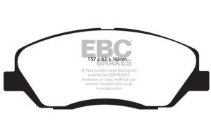 Hyundai Entourage Brake Pads - Front - EBC - Ultimax2 - Black - `06-`09