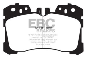 Toyota Mirai Brake Pad Set - Front - EBC - Ultimax2 - `21-`27