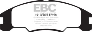 Ford Focus Brake Pads - Front - EBC - Ultimax2 - Black - `10-`11