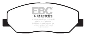 Hyundai Genesis Brake Pads - Front - EBC - Ultimax2 - `08-`10