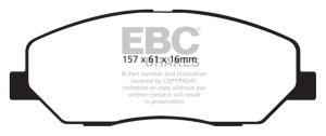Hyundai Genesis Brake Pads - Front - EBC - Ultimax2 - `08-`10