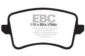 Audi A4 Brake Pads - Rear - EBC - Ultimax2 - Black - `09-`11