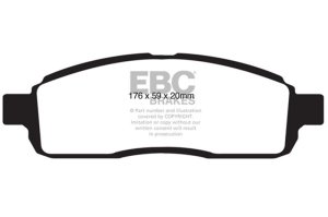 Ford F150 Brake Pads - Front - EBC - Ultimax2 - Black - 2009
