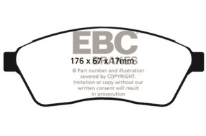 Cadillac SRX Brake Pads - Front - EBC - Ultimax2 - Black - `10-`11