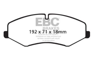 Land Rover LR4 Brake Pads - Front - EBC - Ultimax2 OE Replacement - Black - `10-`14