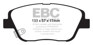 Hyundai Sonata Brake Pads - Front - EBC - Ultimax2 - `10-`14