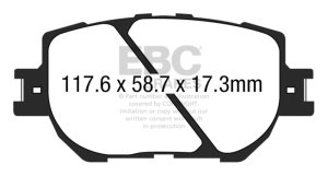 Lexus IS250 Brake Pads - Front - EBC - Ultimax2 - Black - `14-`27