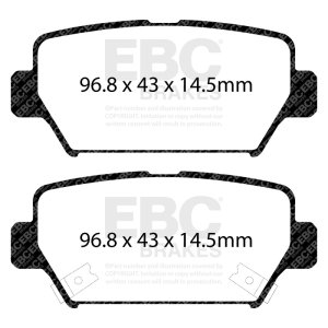 Mitsubishi Eclipse Cross Brake Pads - Rear - EBC - Ultimax2 - `18-`27