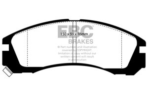 Dodge B150 Brake Pads - Rear - EBC - Ultimax2 - Black - `98-`02