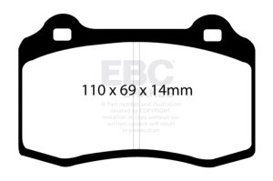 Alfa Romeo GTV Brake Pads - Front - EBC - Ultimax2 - Black - `96-`03