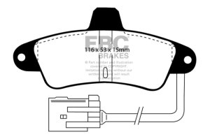 Ford Contour Brake Pads - Rear - EBC - Ultimax2 - `95-`00