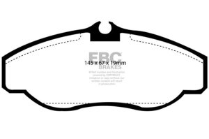 Land Rover Discovery Brake Pads - Front - EBC - Ultimax2 (OE Replacement) - Black - `99-`03