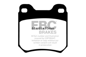 Cadillac Catera Brake Pads - Rear - EBC - Ultimax2 - Black - `97-`01