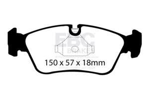 BMW Z3 Brake Pads - Front - EBC - Ultimax2 - Black - `99-`02 BMW Z3 Brake Pads - Front - EBC - Ultimax2 - Black - `99-`02