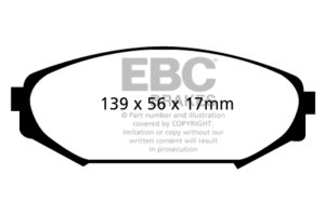 Acura MDX Disc Brake Pads - Front - EBC - Ultimax2 - `00-`02