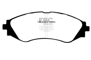 Chevrolet Aveo Brake Pads - Front - EBC - Ultimax2 - `03-`11 Chevrolet Aveo Brake Pads - Front - EBC - Ultimax2 - `03-`11