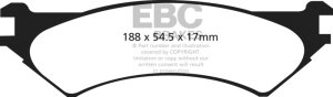 Ford Econoline E250 Brake Pads - Rear - EBC - Ultimax2 - Black - `97-`00