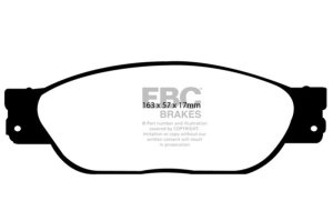 Ford Thunderbird Brake Pads - Front - EBC - Ultimax2 - Black - `01-`05