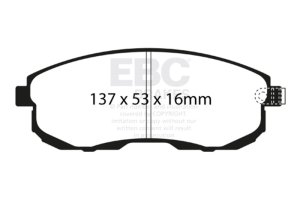Infiniti G20 Brake Pads - Front - EBC - Ultimax2 - Black - `02-`03
