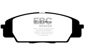 Acura CSX Brake Pads - Front - EBC - Ultimax2 - Black - `07-`11