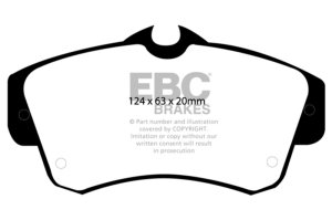 Chrysler PT Cruiser Brake Pads - Front - EBC - Ultimax2 - Black - `00-`11