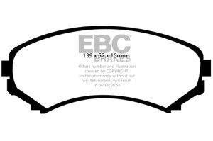 Honda Passport Brake Pads - Front - EBC - Ultimax2 - Black - `02-`03