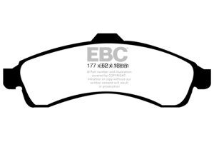 Buick Rainier Brake Pads - Front - EBC - Ultimax2 - Black - `03-`05 Buick Rainier Brake Pads - Front - EBC - Ultimax2 - Black - `03-`05