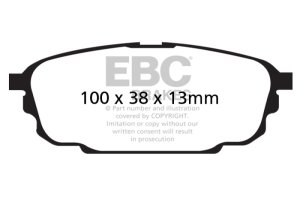 Mazda Protege Brake Pads - Rear - EBC - Ultimax2 - Black - `01-`04