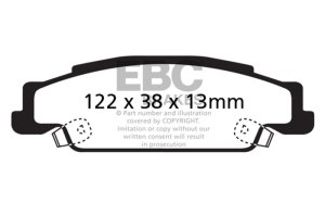 Pontiac Grand Prix Brake Pads - Rear - EBC - Ultimax2 - Black - `05-`08