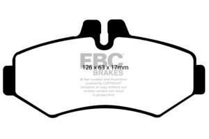 Dodge Sprinter 2500 Brake Pad Set - Rear - EBC - Ultimax2 - Black - `03-`05