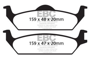 Dodge Dakota Brake Pad Set - Rear - EBC - Ultimax2 - `03-`04