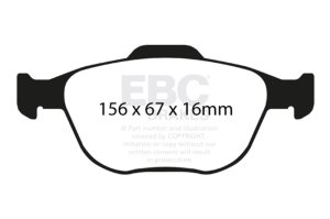 Ford Focus Brake Pads - Front - EBC - Ultimax2 - Black - `02-`04