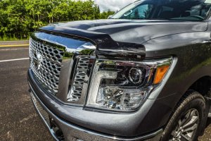 Nissan Titan XD Hood Shield - EGR - Superguard - Dark Smoke - `16-`24