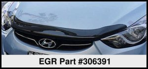 Hyundai Elantra Hood Guard - EGR - Superguard - Dark Smoke - `11-`16
