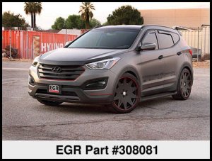 Hyundai Santa Fe Hood Guard - EGR - Superguard - Dark Smoke - `13-`18