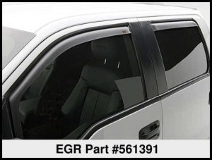 GMC Canyon Wind Deflectors - Front - EGR - In-Channel - Dark Smoke - `15-`22