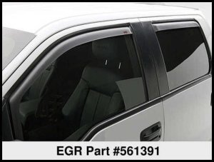 GMC Canyon Wind Deflectors - Front - EGR - In-Channel - Dark Smoke - `15-`22