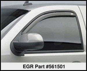 GMC 3500HD Wind Deflectors - Front - EGR - In-Channel - Dark Smoke - `07-`13