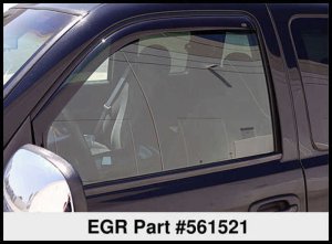 Cadillac Escalade In-Channel Window Visors (2) - Front - EGR - In-Channel - Dark Smoke - `99-`06