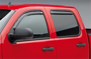 GMC 2500HD Window Visors - Front + Rear - EGR - In-Channel - Dark Smoke - `07-`14